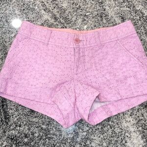Lilly Pulitzer Eyelet Walsh Shorts Pink Hyacinth (Size 2)